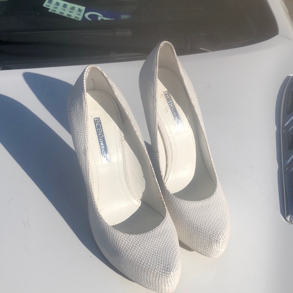 White pumps